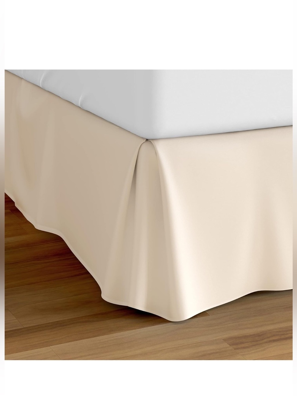 NIB Cosy House Collection Luxury Bed Skirt, Queen, Gold Camel